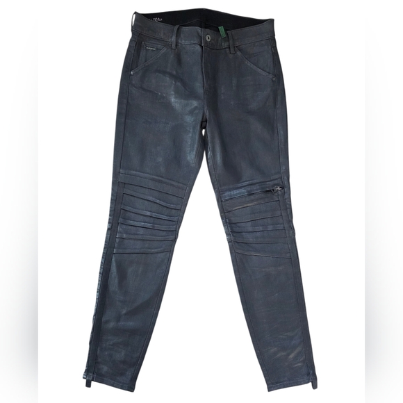 G-Star Raw 1914 3D Skinny Casual Jean Coated Black Womens 29/30 - Picture 3 of 12